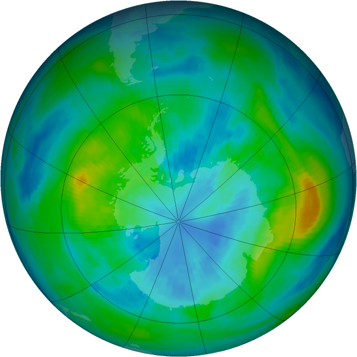 Antarctic ozone map for 01 April 1983